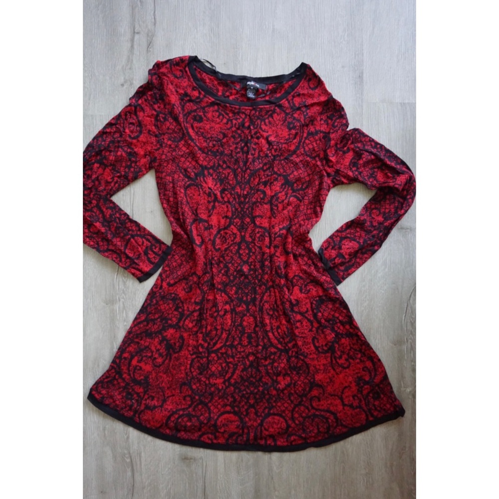 Style&Co mini sweater red dress. Long sleeve Style&Co red dress.
